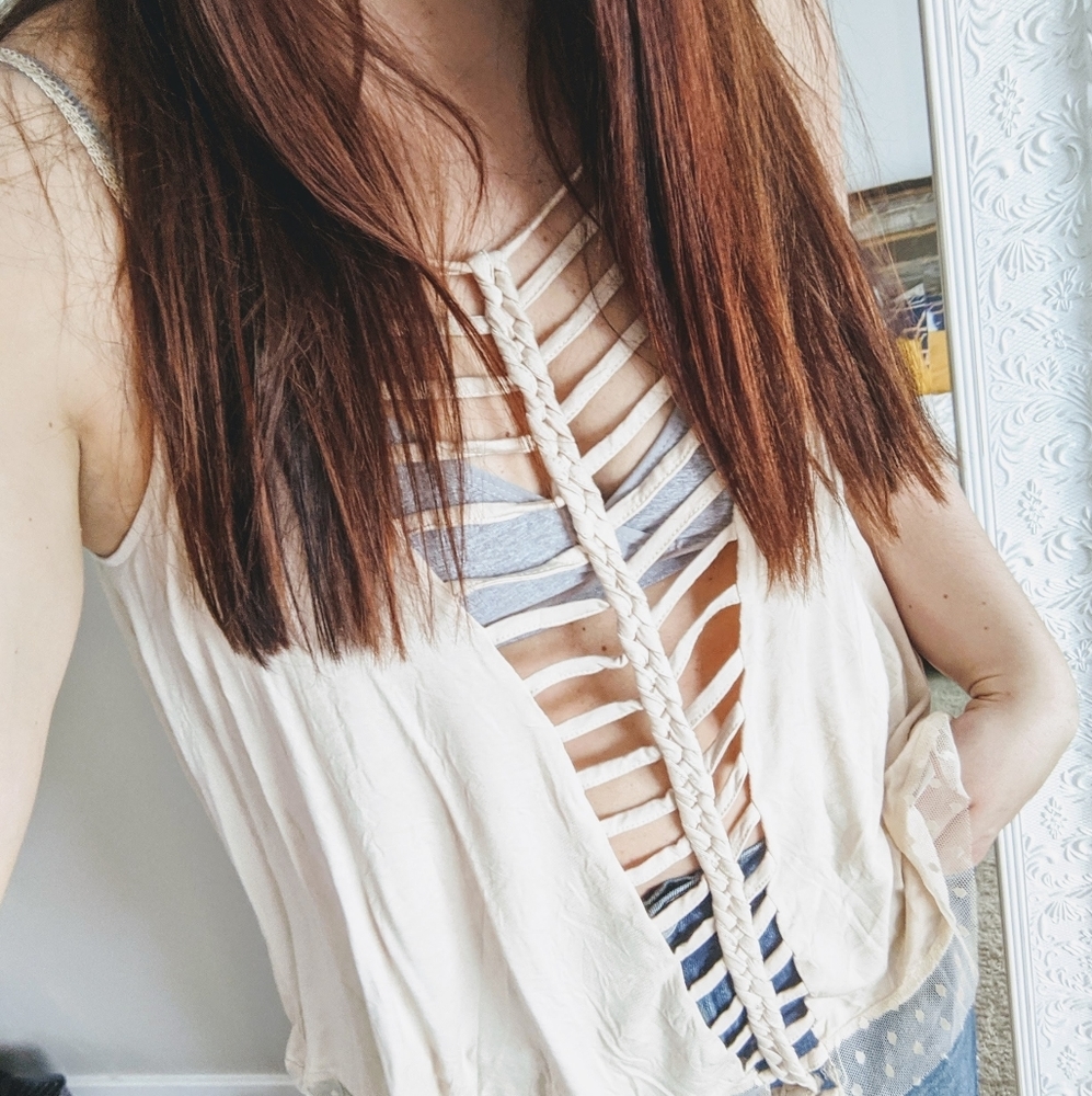 🆕🌿BOHO POL BOUTIQUE BRAIDED TANK🌿 - Picture 3 of 6